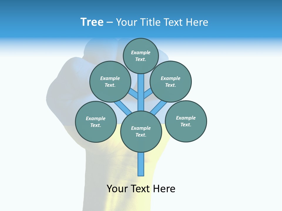 Flag Of The Ukrainian Force PowerPoint Template