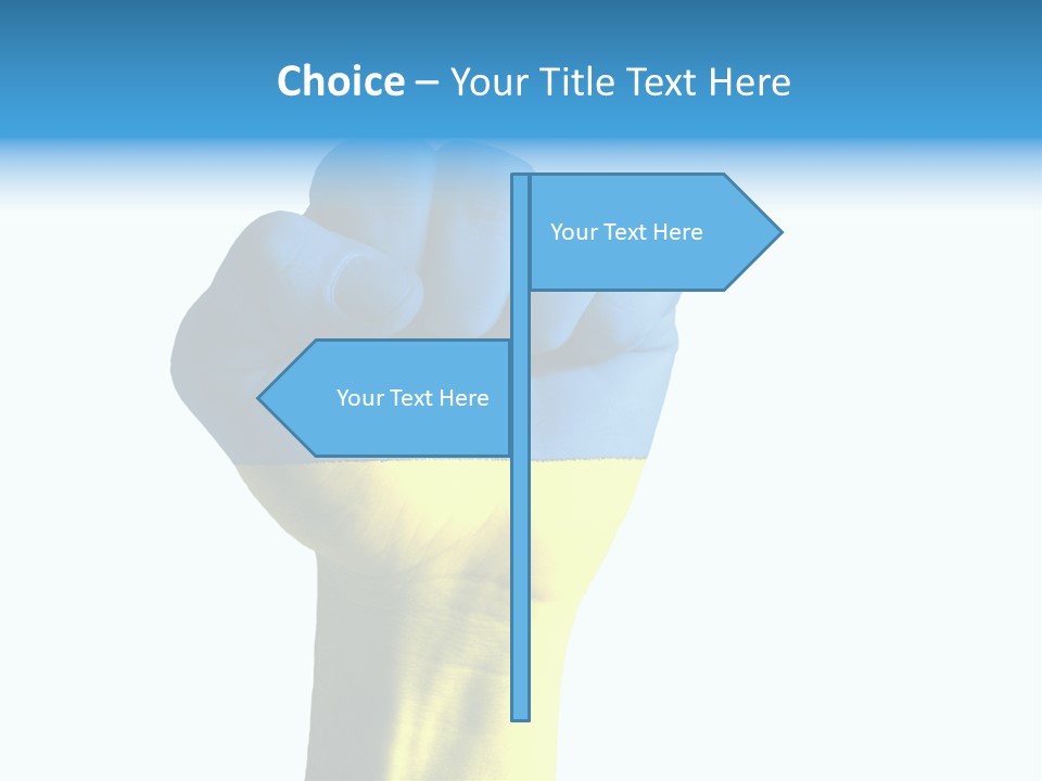 Flag Of The Ukrainian Force PowerPoint Template