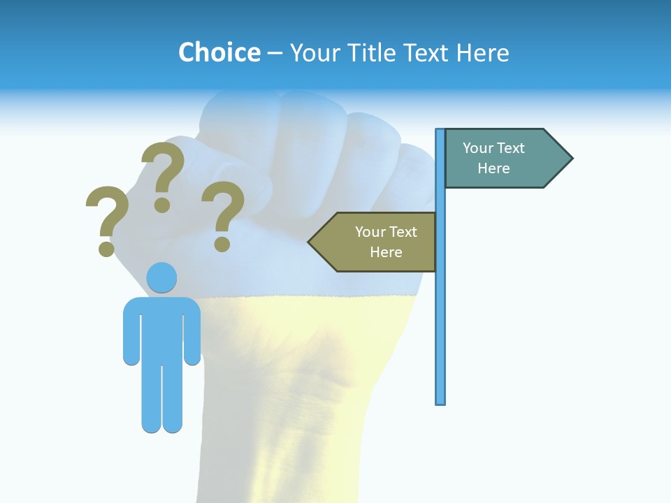 Flag Of The Ukrainian Force PowerPoint Template