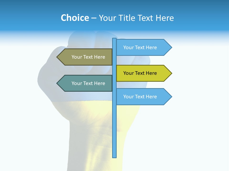 Flag Of The Ukrainian Force PowerPoint Template