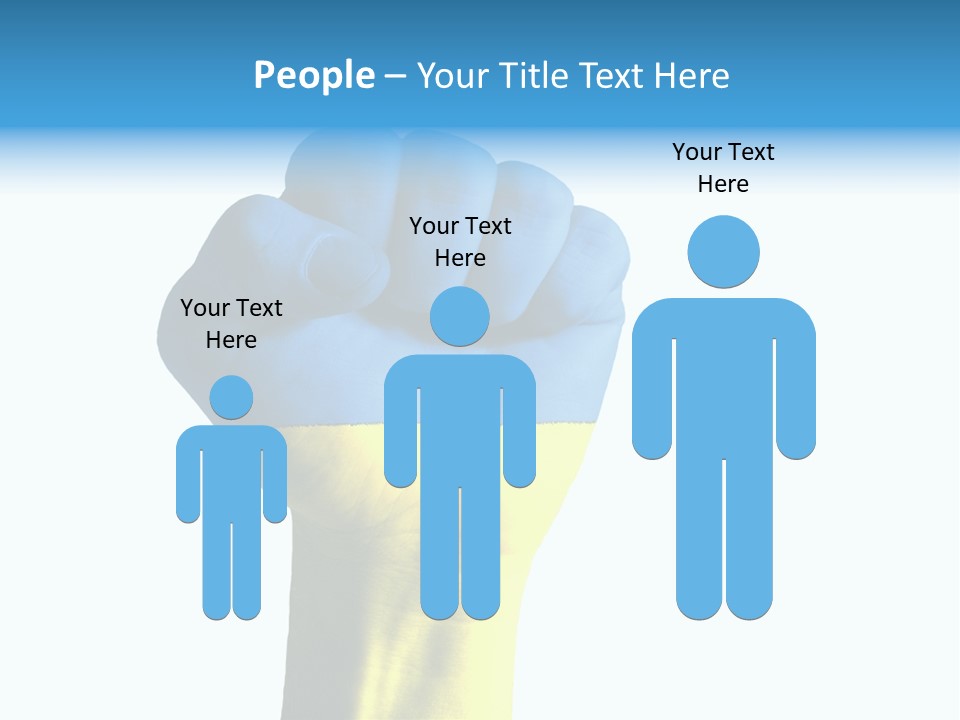 Flag Of The Ukrainian Force PowerPoint Template