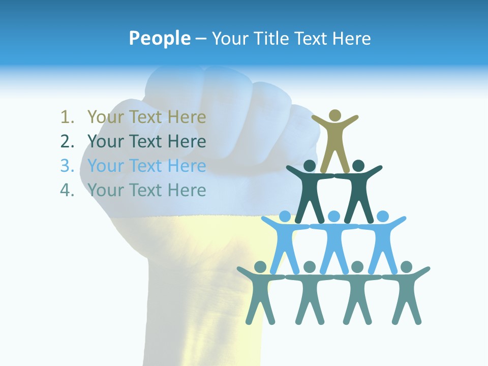 Flag Of The Ukrainian Force PowerPoint Template