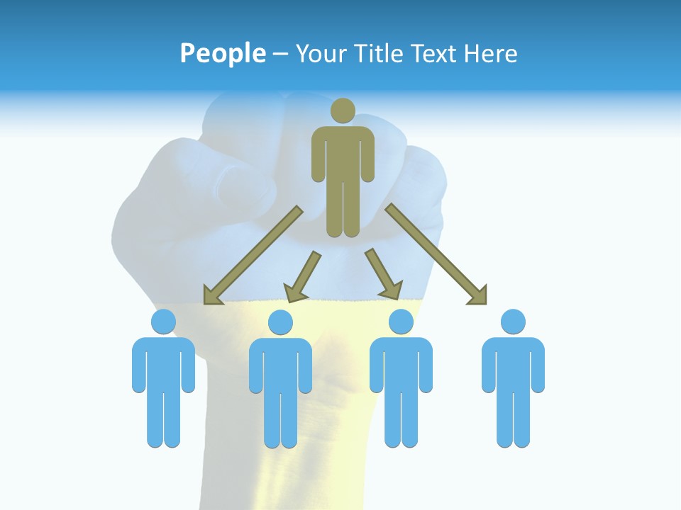 Flag Of The Ukrainian Force PowerPoint Template