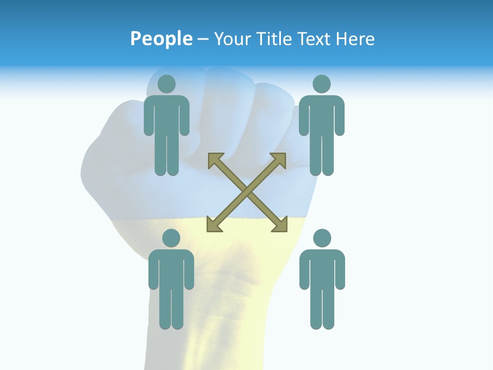 Flag Of The Ukrainian Force PowerPoint Template