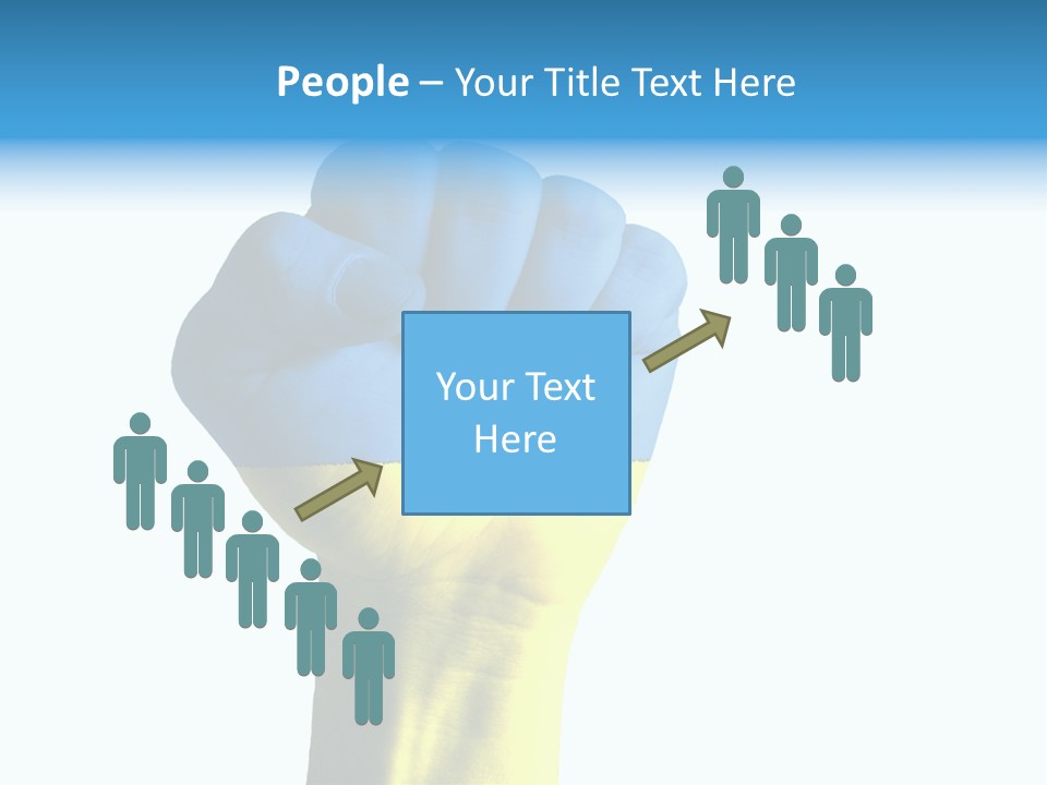 Flag Of The Ukrainian Force PowerPoint Template