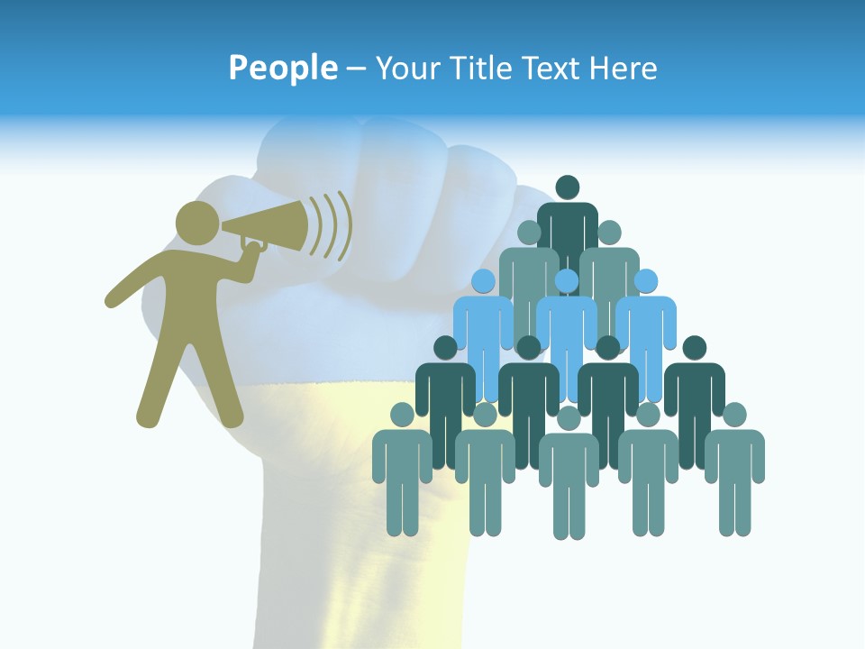 Flag Of The Ukrainian Force PowerPoint Template