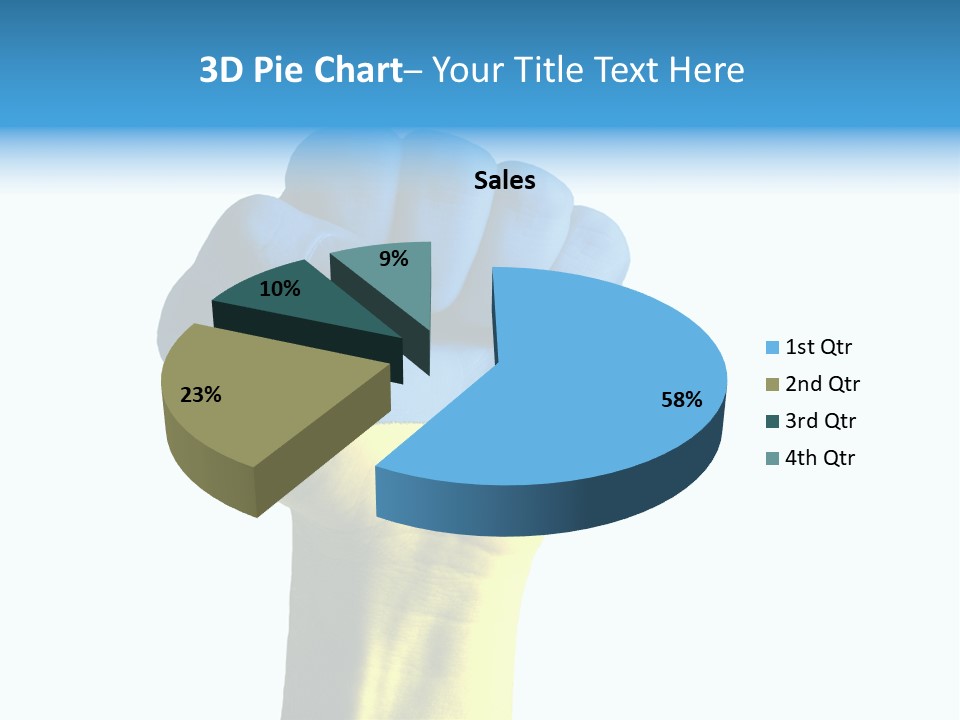 Flag Of The Ukrainian Force PowerPoint Template