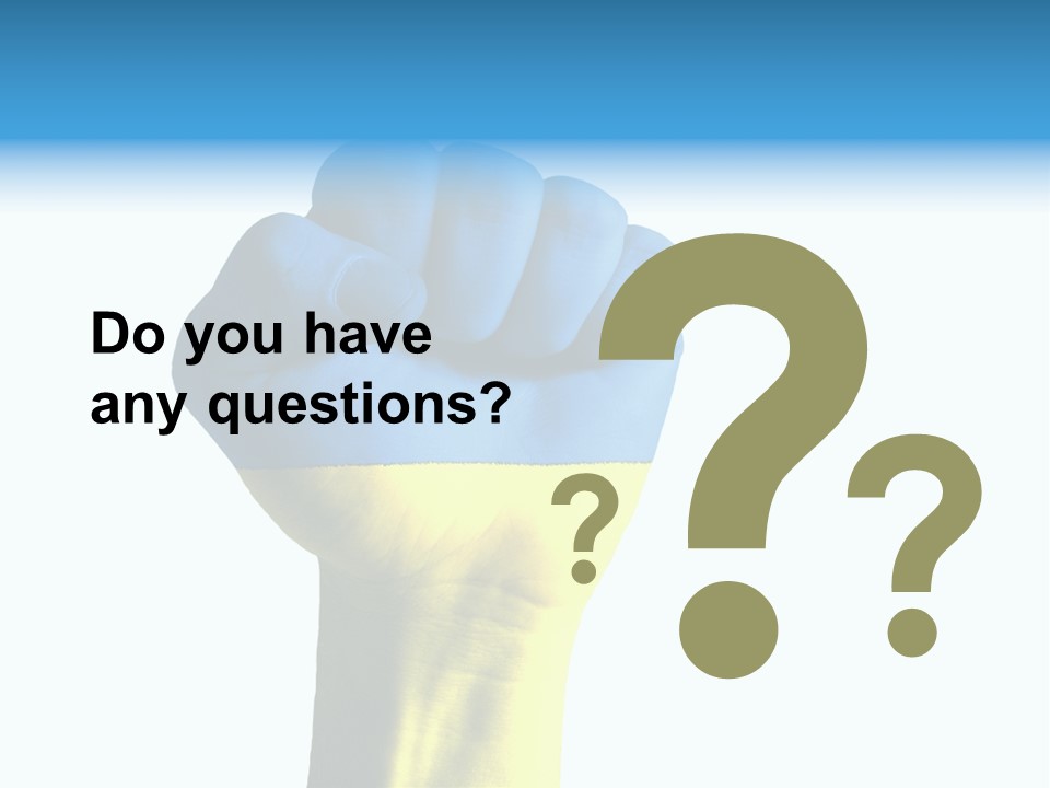 Flag Of The Ukrainian Force PowerPoint Template