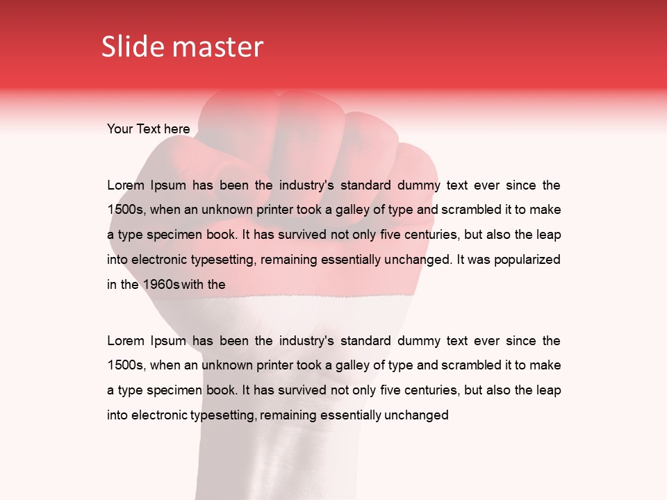 Flag Colorful Gesture PowerPoint Template