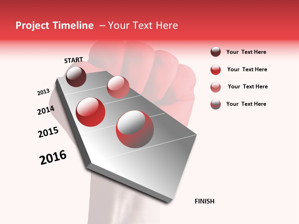 Flag Colorful Gesture PowerPoint Template