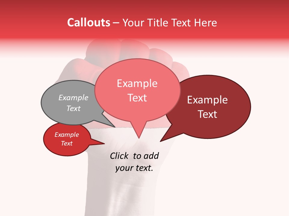 Flag Colorful Gesture PowerPoint Template