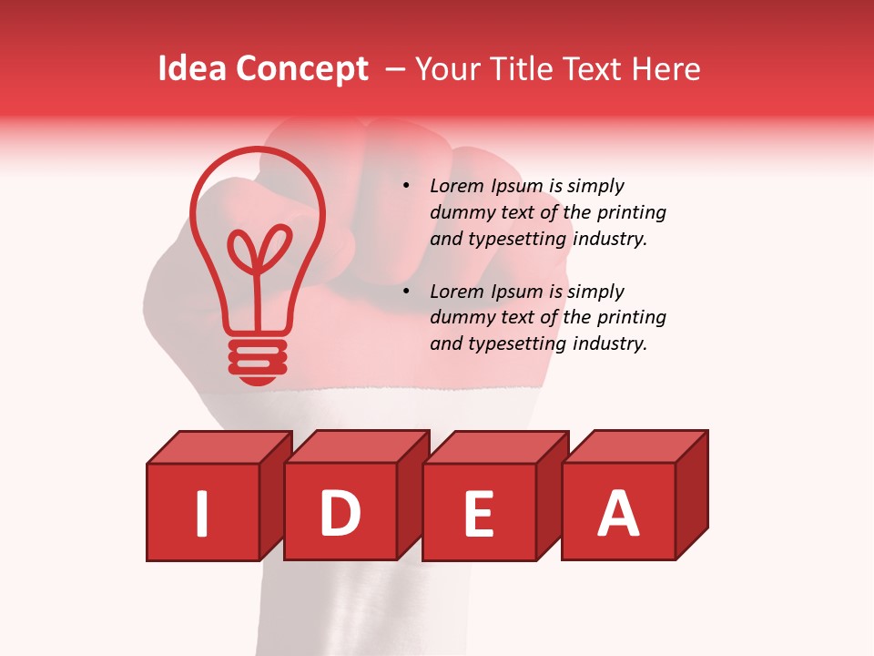 Flag Colorful Gesture PowerPoint Template