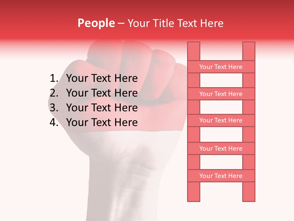 Flag Colorful Gesture PowerPoint Template