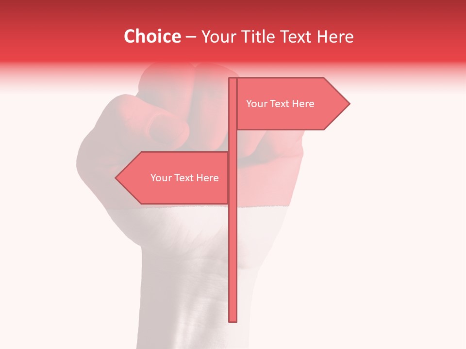 Flag Colorful Gesture PowerPoint Template