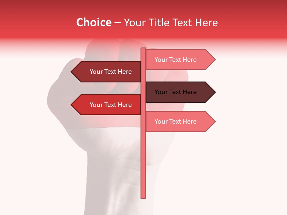 Flag Colorful Gesture PowerPoint Template