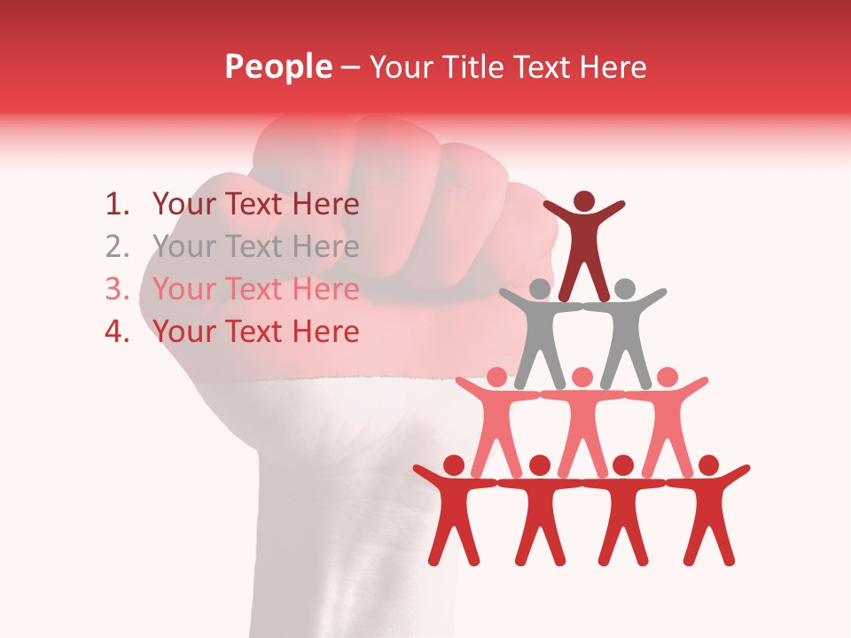 Flag Colorful Gesture PowerPoint Template