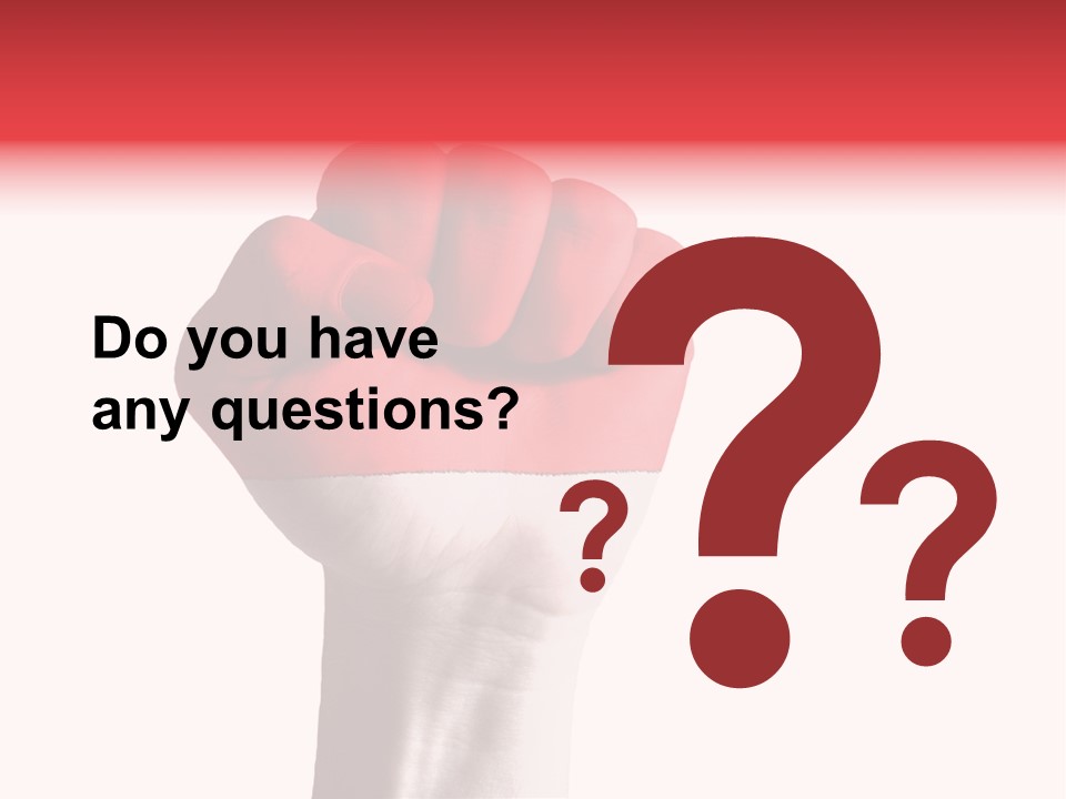 Flag Colorful Gesture PowerPoint Template