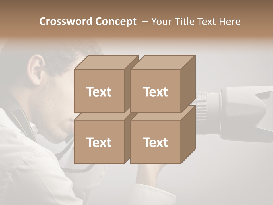 Man Work Rucksack PowerPoint Template