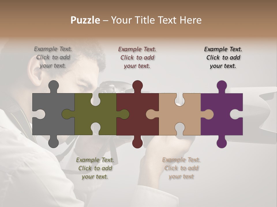 Man Work Rucksack PowerPoint Template