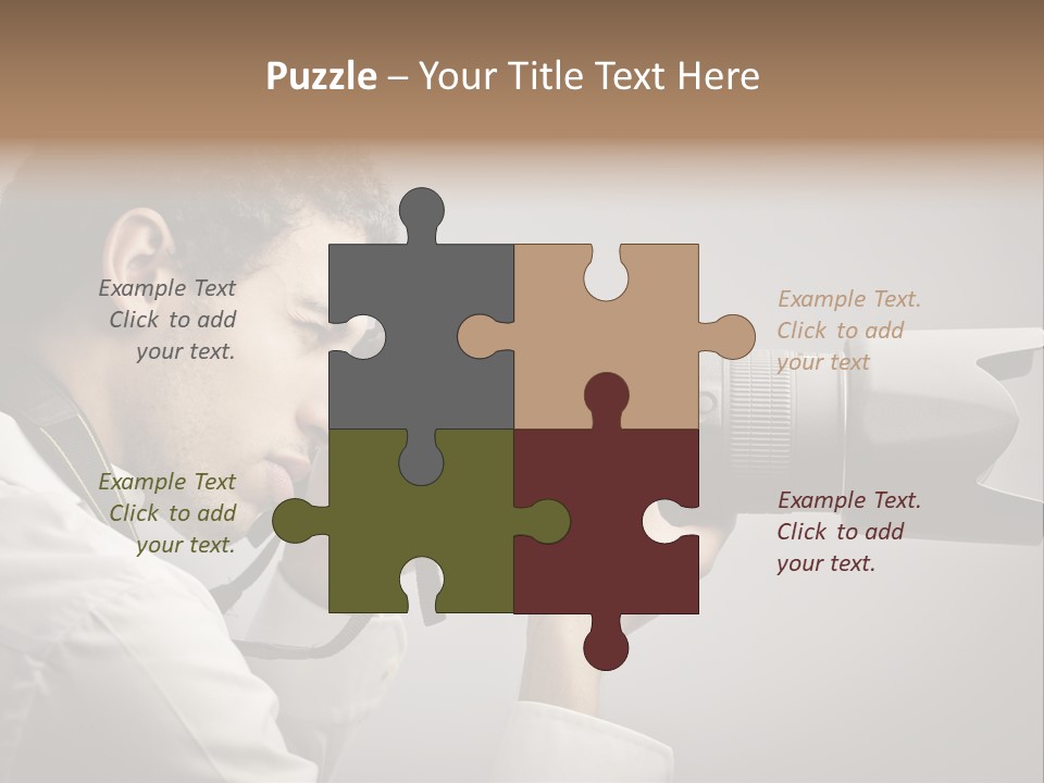 Man Work Rucksack PowerPoint Template