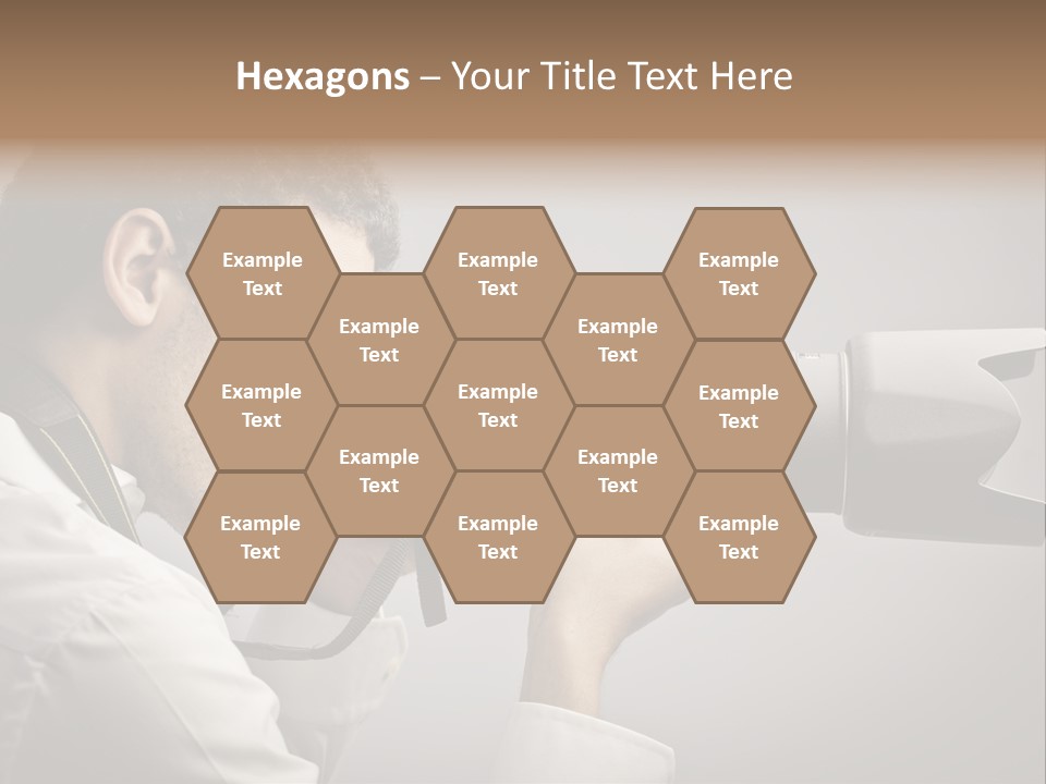 Man Work Rucksack PowerPoint Template