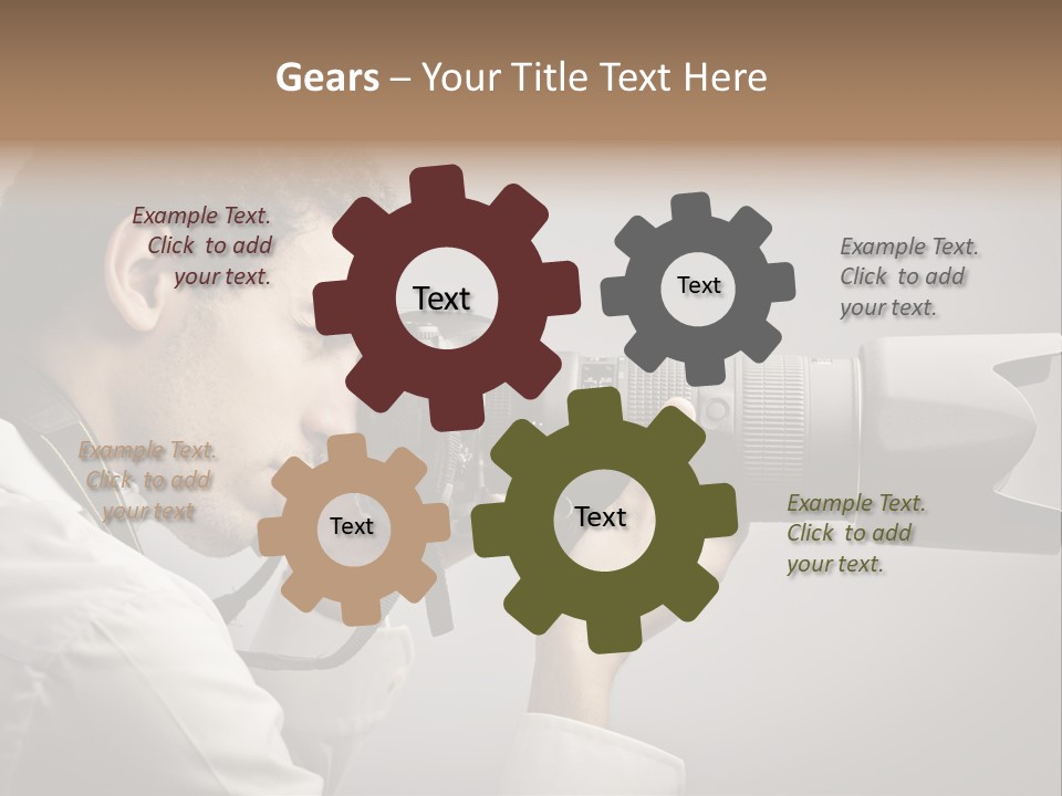 Man Work Rucksack PowerPoint Template