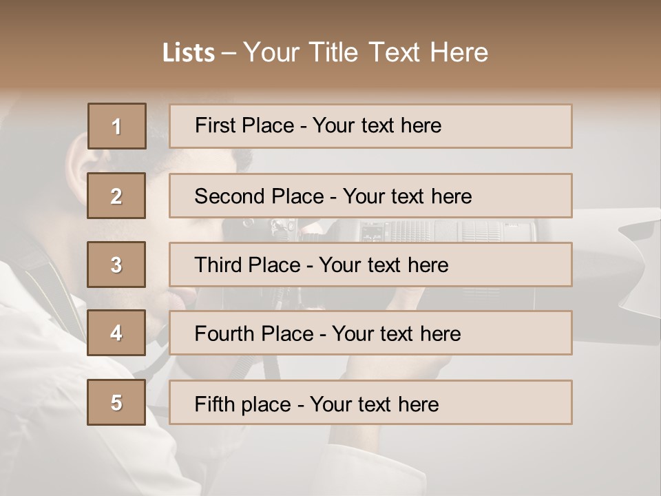 Man Work Rucksack PowerPoint Template
