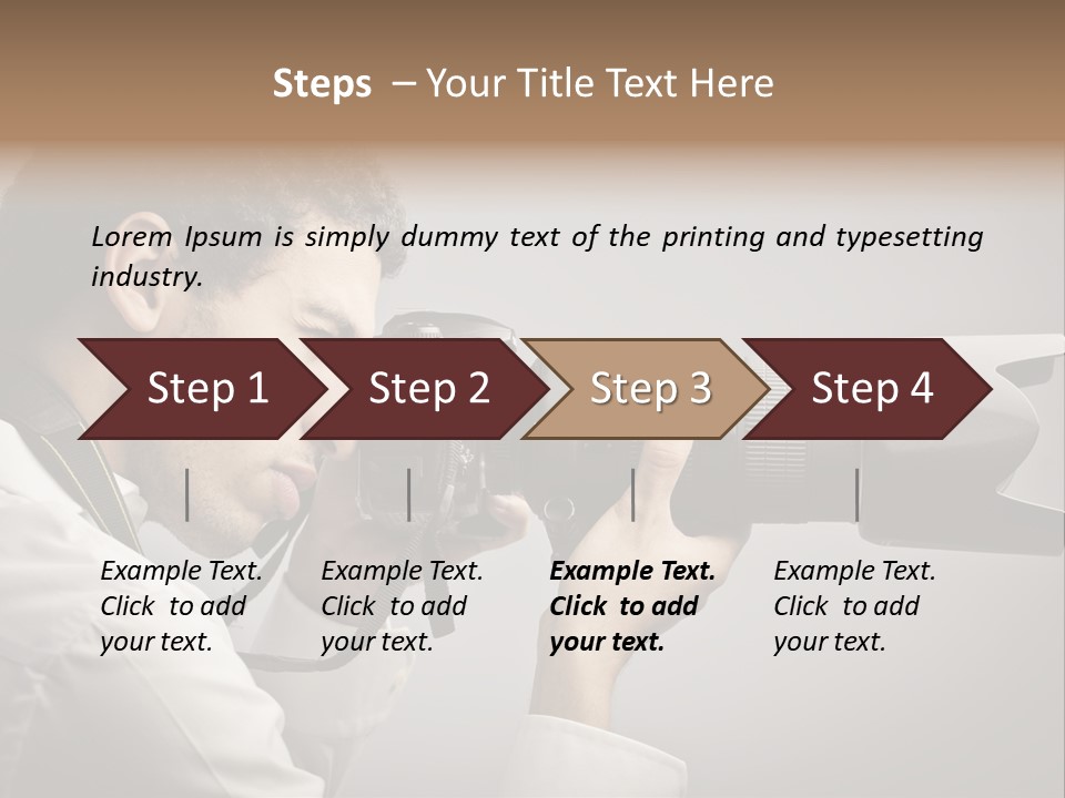 Man Work Rucksack PowerPoint Template