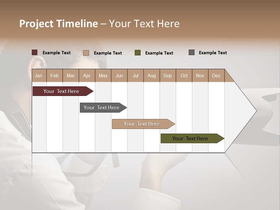 Man Work Rucksack PowerPoint Template