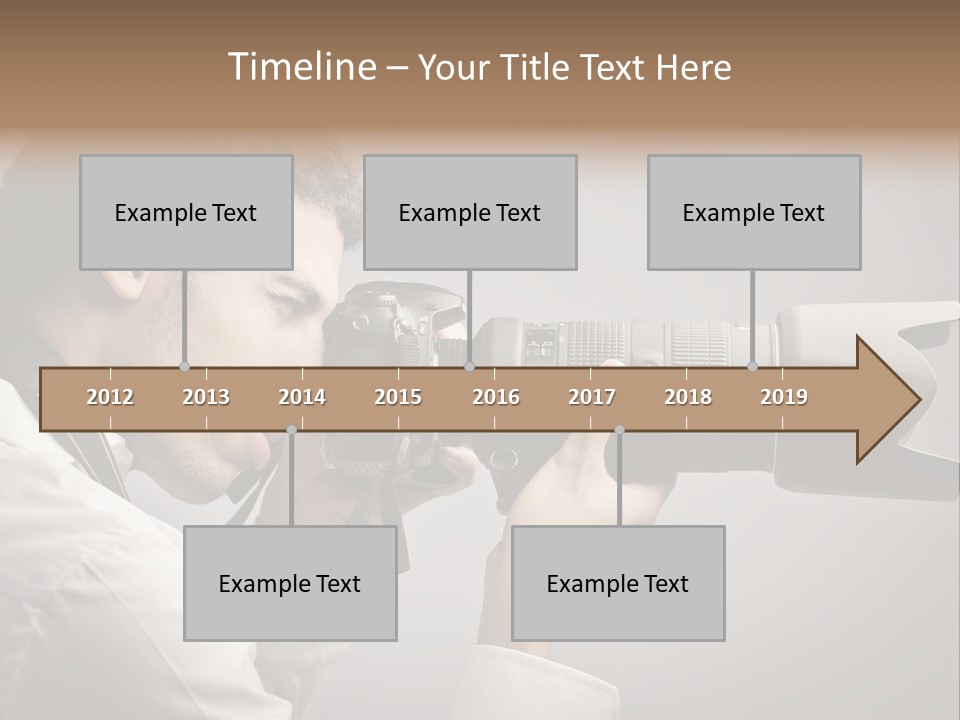 Man Work Rucksack PowerPoint Template