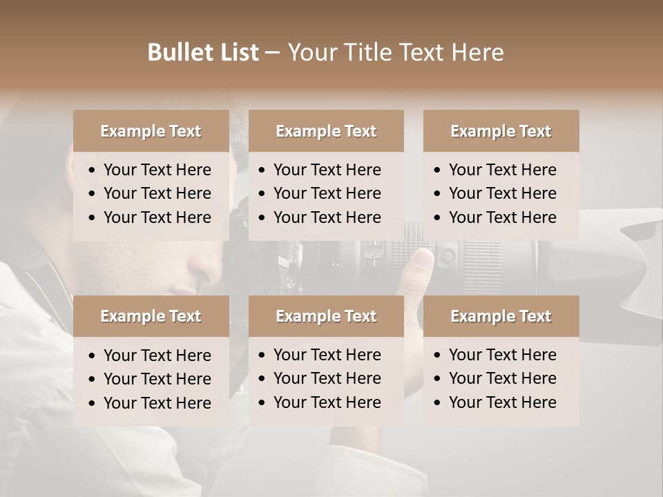 Man Work Rucksack PowerPoint Template