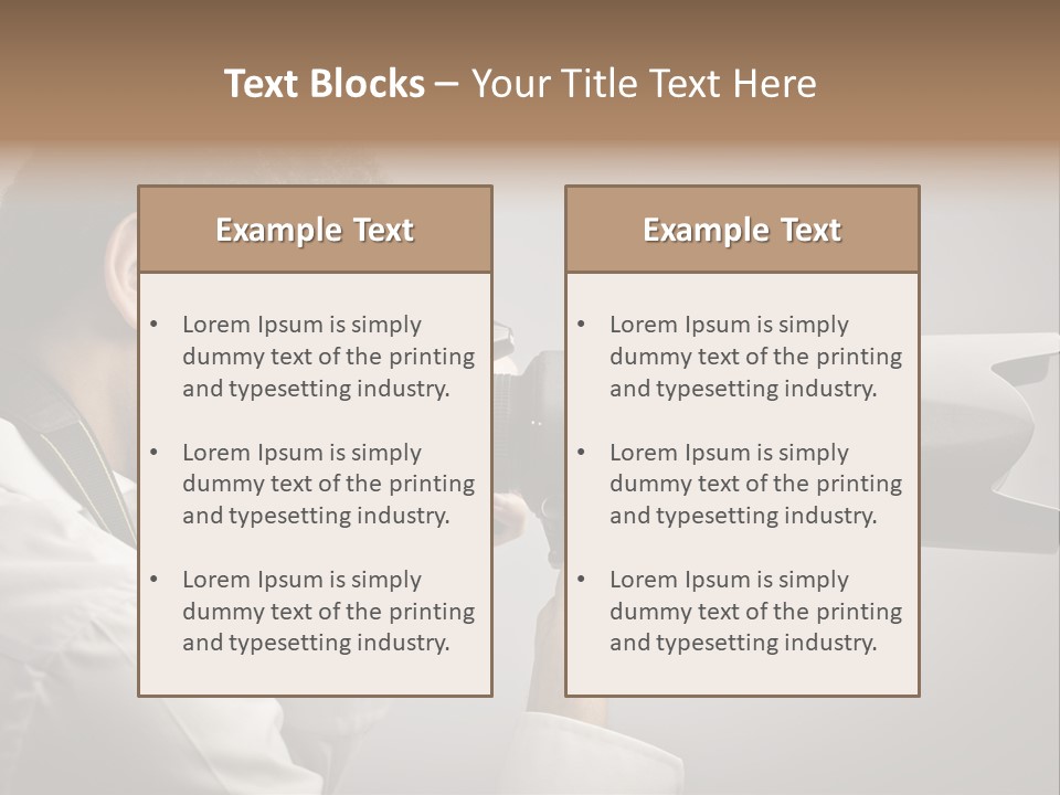 Man Work Rucksack PowerPoint Template
