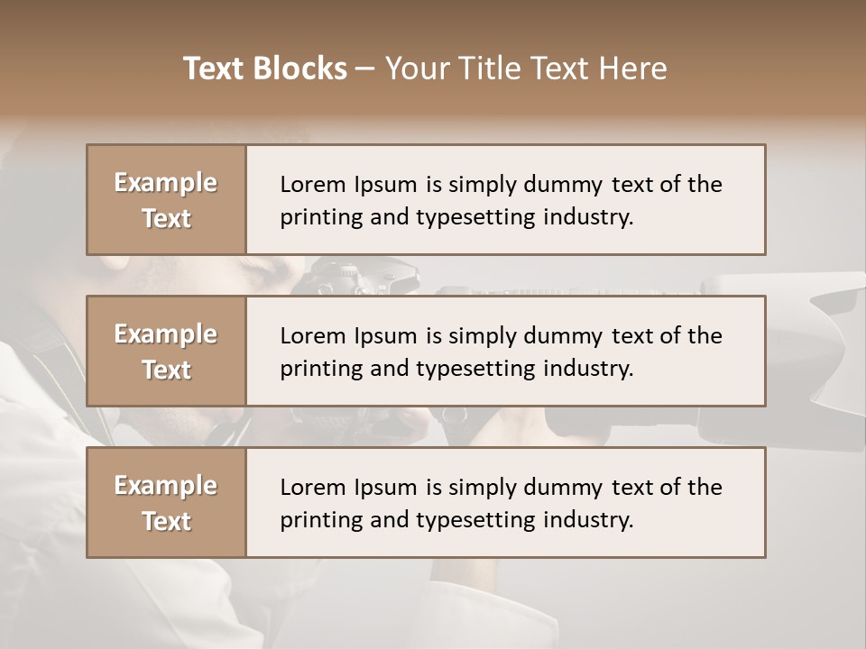 Man Work Rucksack PowerPoint Template