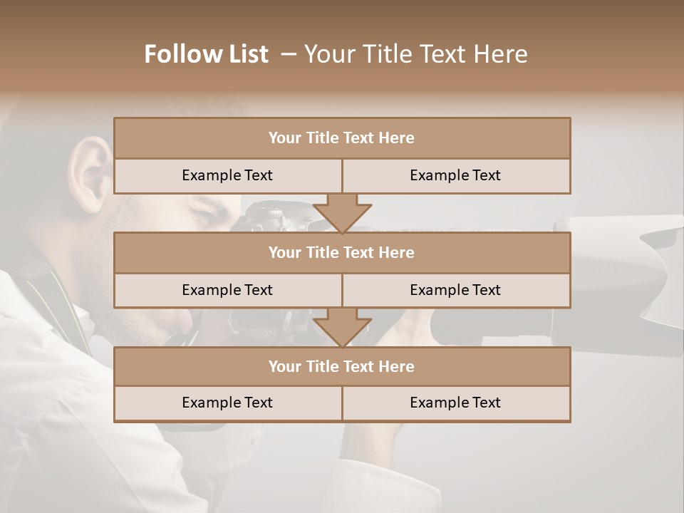 Man Work Rucksack PowerPoint Template