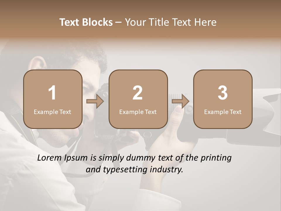 Man Work Rucksack PowerPoint Template
