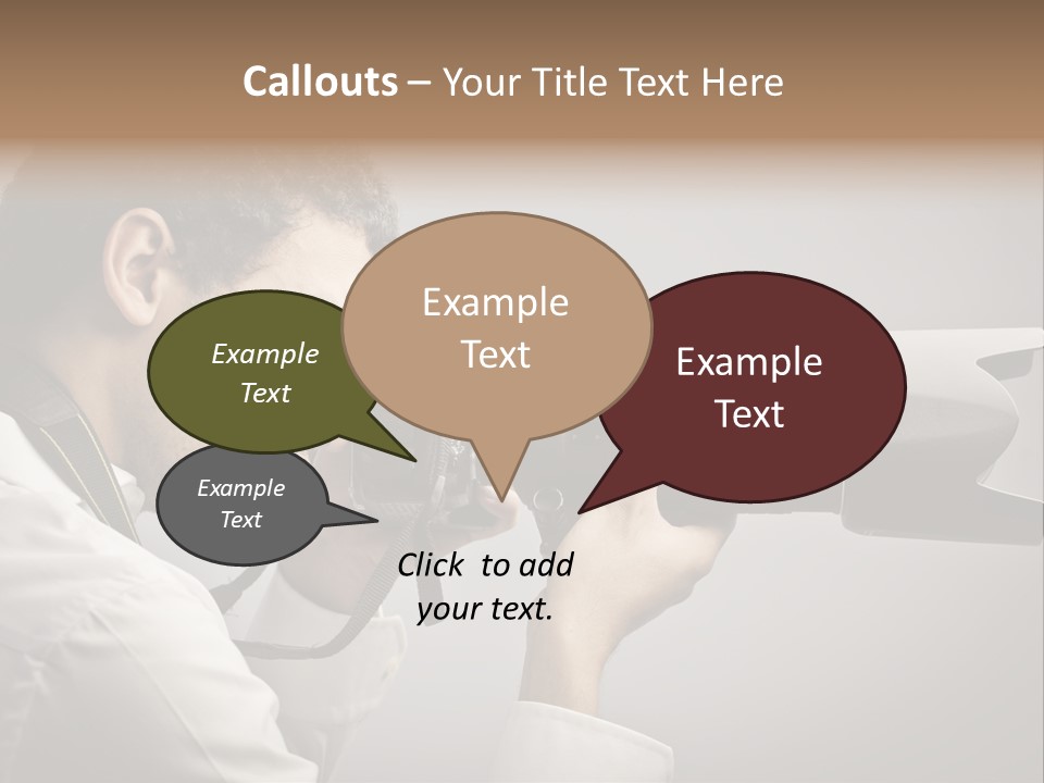 Man Work Rucksack PowerPoint Template