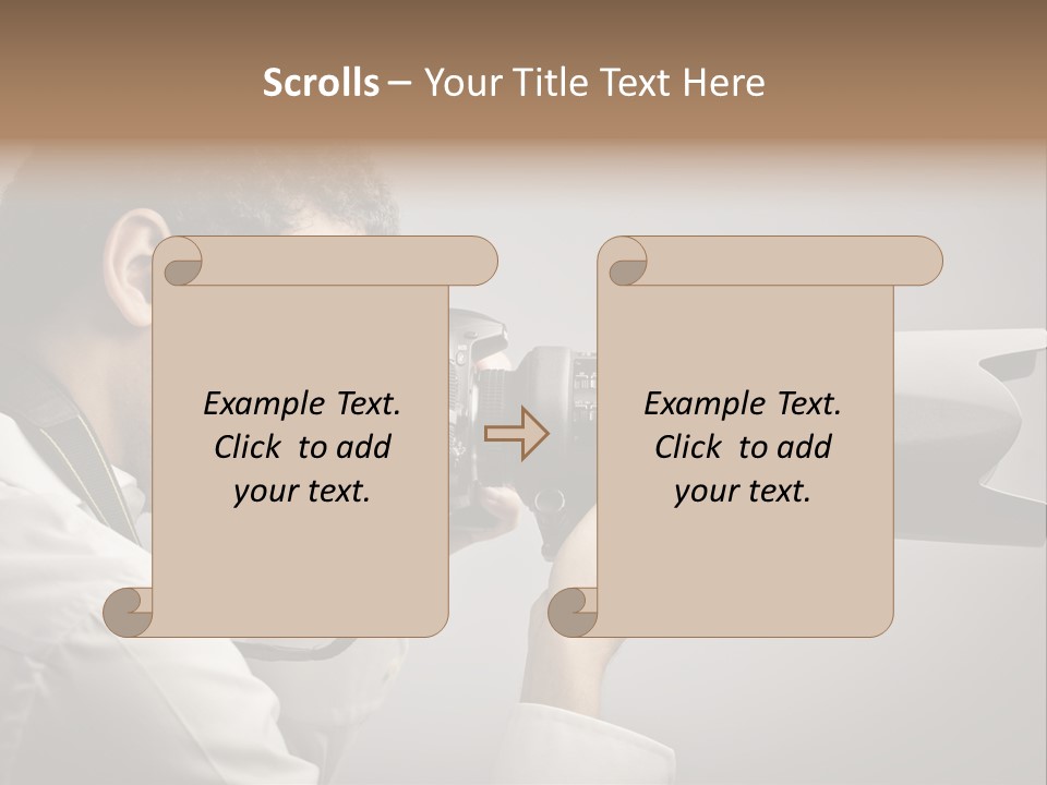 Man Work Rucksack PowerPoint Template