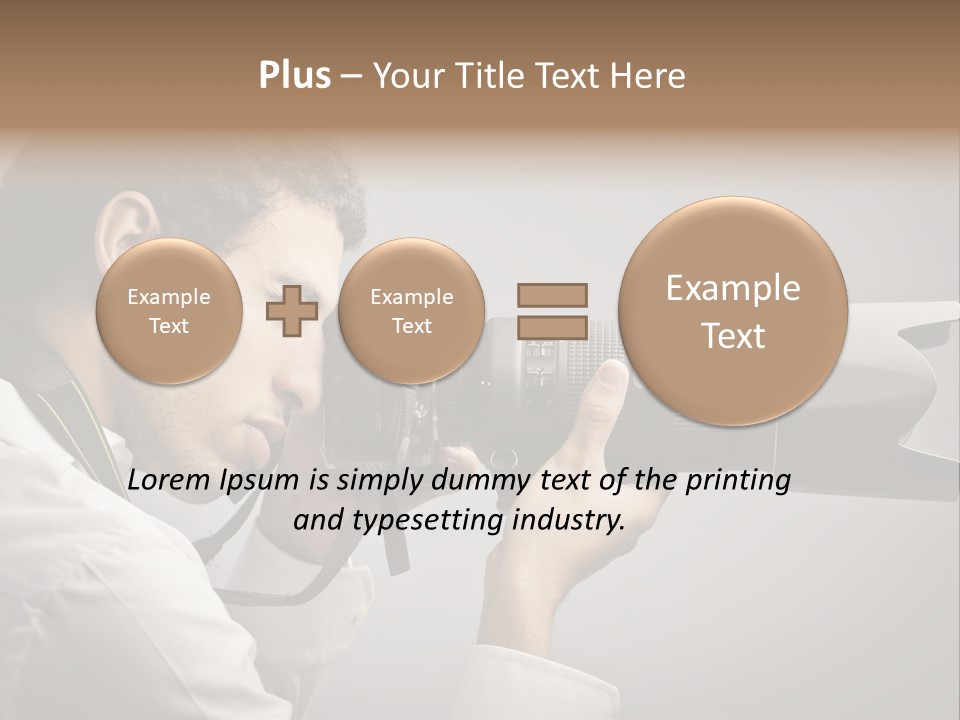 Man Work Rucksack PowerPoint Template