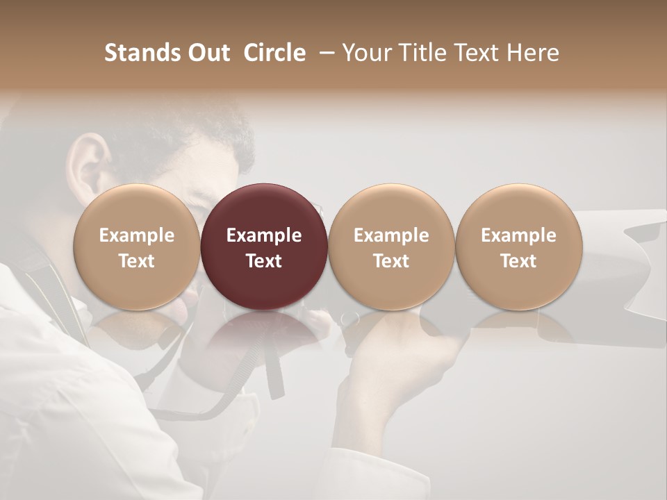 Man Work Rucksack PowerPoint Template