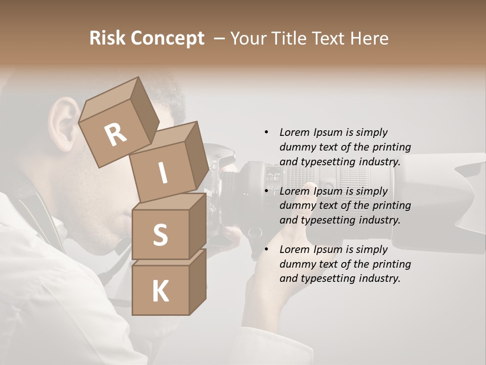 Man Work Rucksack PowerPoint Template