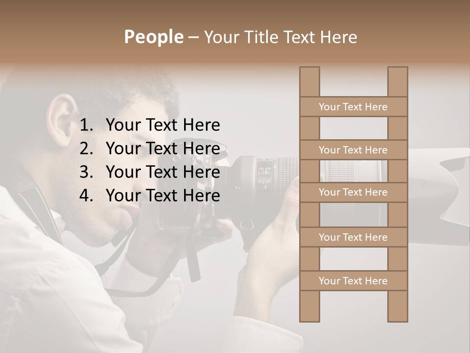 Man Work Rucksack PowerPoint Template