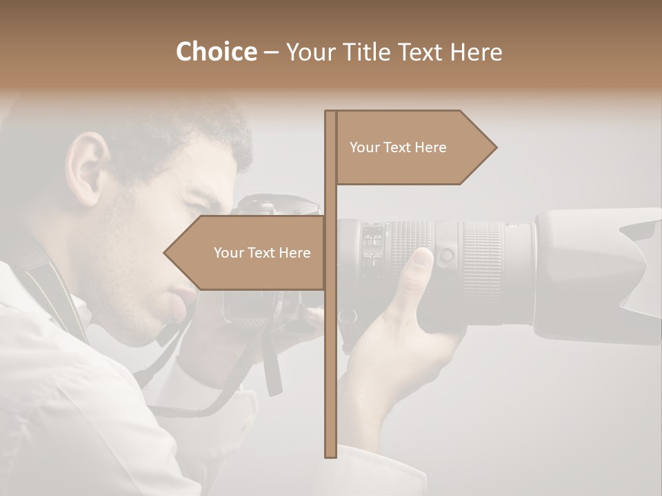 Man Work Rucksack PowerPoint Template