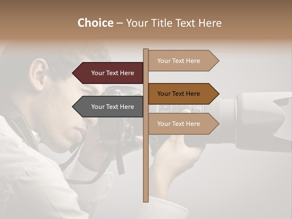 Man Work Rucksack PowerPoint Template