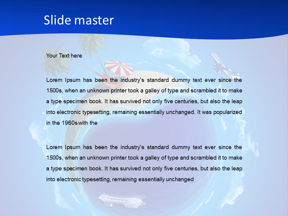 Liner City Landscape PowerPoint Template