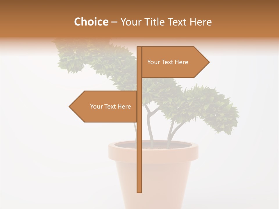 Sign White Market PowerPoint Template