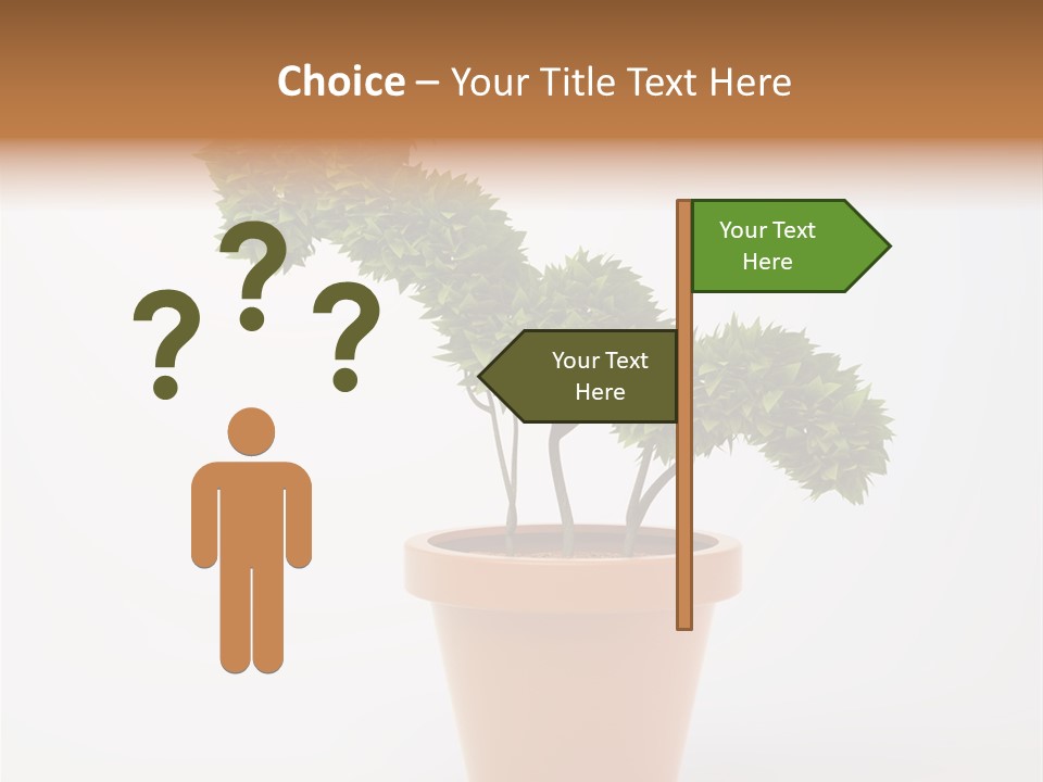 Sign White Market PowerPoint Template