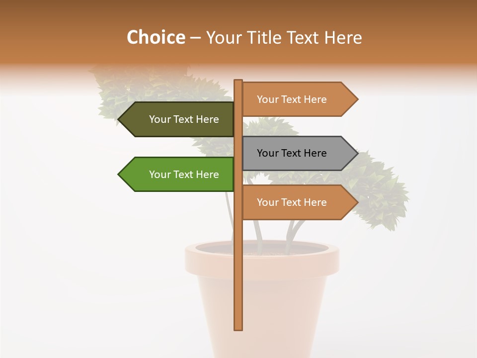 Sign White Market PowerPoint Template