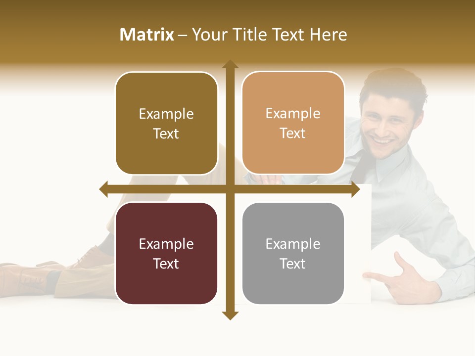 Showing Young Adult People PowerPoint Template