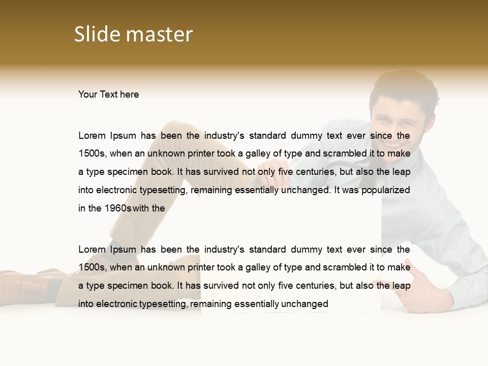 Showing Young Adult People PowerPoint Template