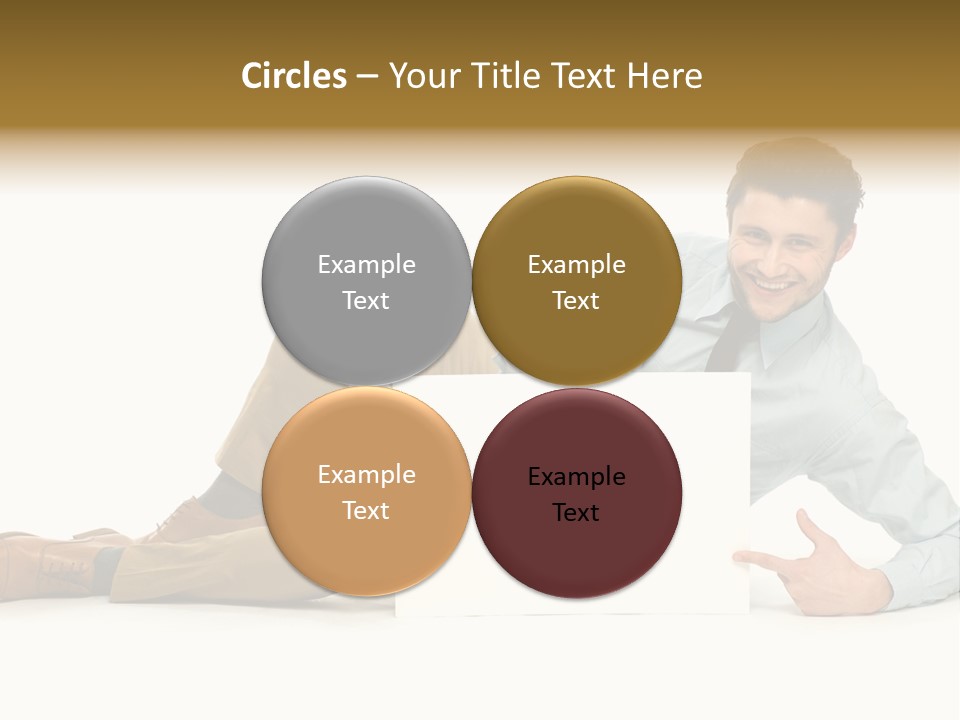 Showing Young Adult People PowerPoint Template